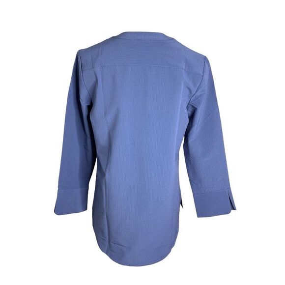 Vineyard Vines Performance Textured Tunic Top Blue XS Boho Chic Bohemian Blouse - Picture 3 of 10